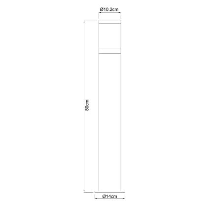 Globo 32016 - Lámpara exterior XELOO 1xE27/60W/230V IP44