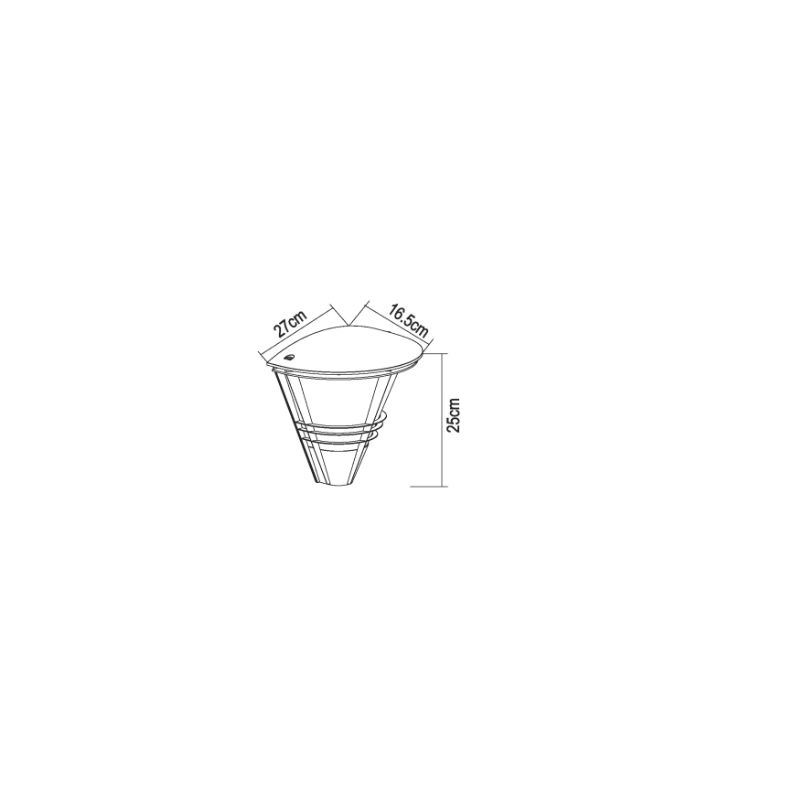 Globo 32093A - Aplique de exterior SALLA 1xE27/60W/230V IP44