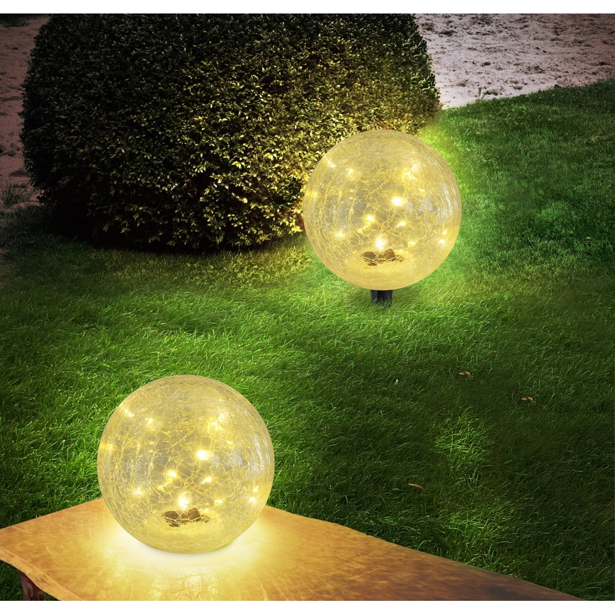 Globo - Lámpara solar LED 15xLED/0,06W/3,2V diá. 15 cm IP44
