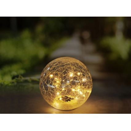 Globo - Lámpara solar LED 20xLED/0,06W/3,2V diá. 19,5 cm IP44