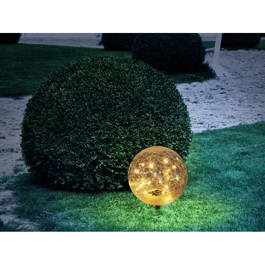 Globo - Lámpara solar LED 20xLED/0,06W/3,2V diá. 19,5 cm IP44