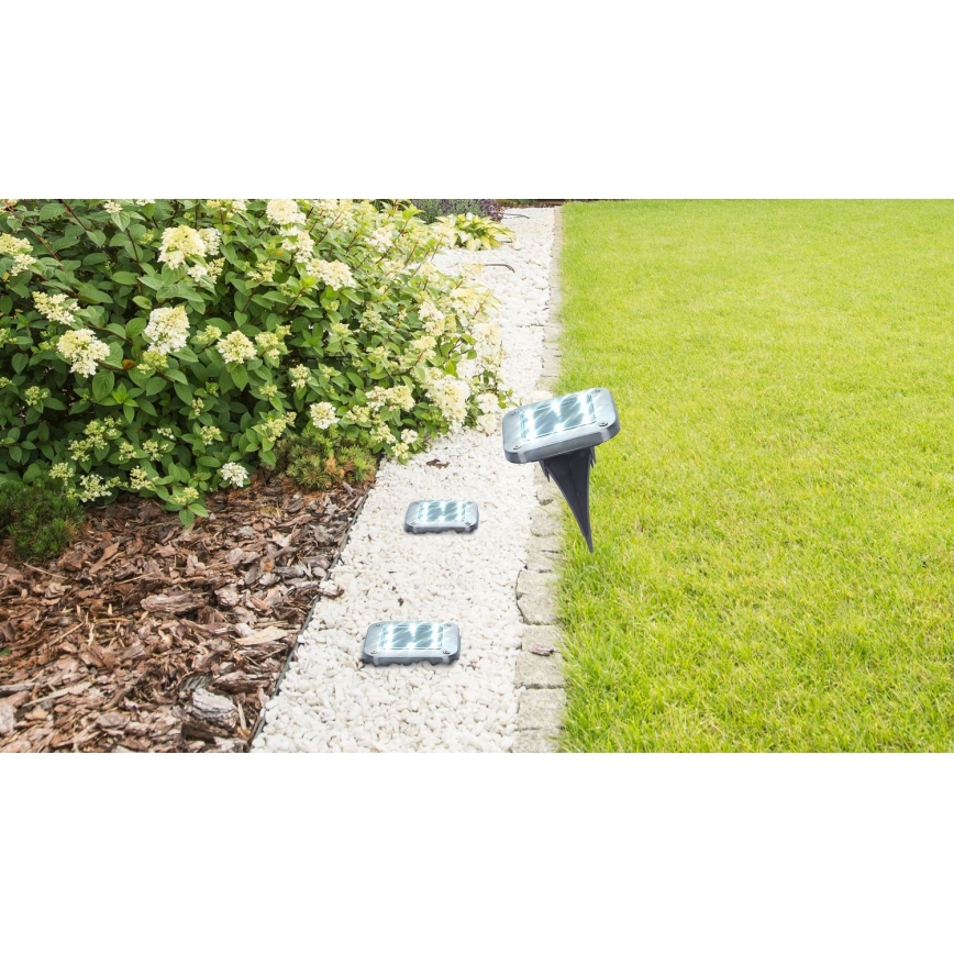 Globo - SET 2x Lámpara solar LED LED/0,8W/1,2V IP44 300 mAh