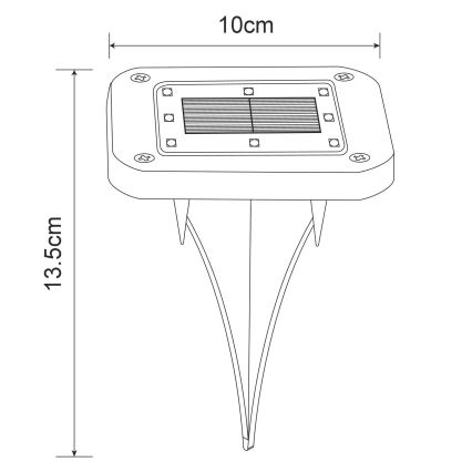 Globo - SET 2x Lámpara solar LED LED/0,8W/1,2V IP44 300 mAh