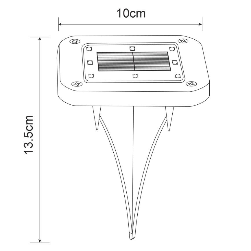 Globo - SET 2x Lámpara solar LED LED/0,8W/1,2V IP44 300 mAh