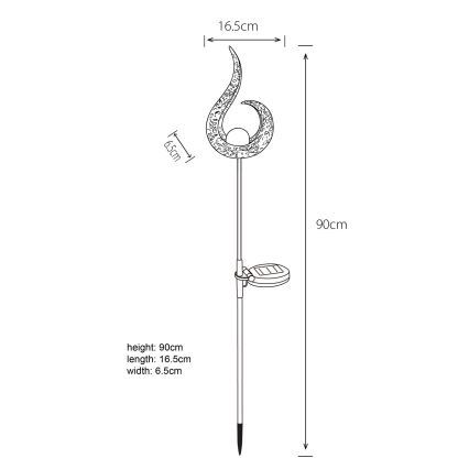 Globo - Lámpara solar LED LED/0,06W/3,2V 300mAh IP44