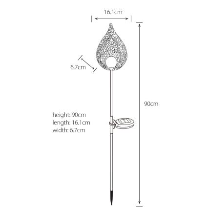 Globo - Lámpara solar LED LED/0,06W/3,2V 300mAh IP44