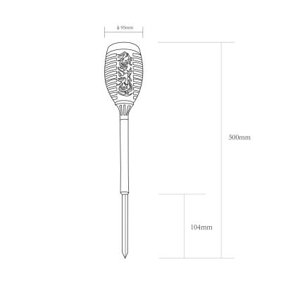 Globo - SET 2x Lámpara solar LED LED/0,1W/3V IP44