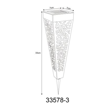 Globo - SET 3x Lámpara solar LED LED/0,1W/3V IP44