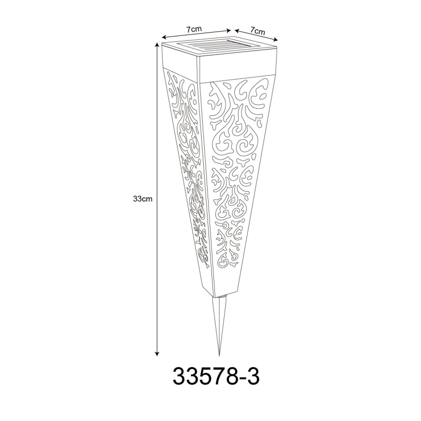 Globo - SET 3x Lámpara solar LED LED/0,1W/3V IP44