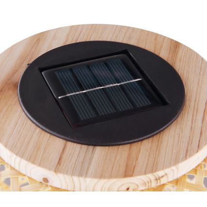 Globo - Lámpara solar LED LED/0,06W/3V bambú IP44