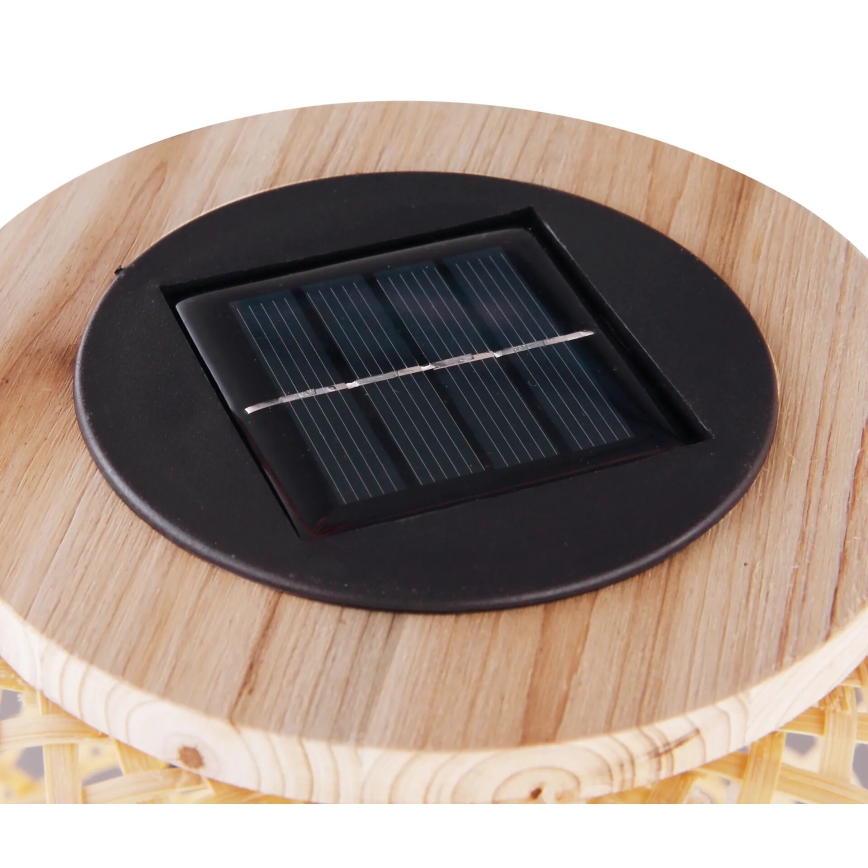 Globo - Lámpara solar LED LED/0,06W/3V bambú IP44