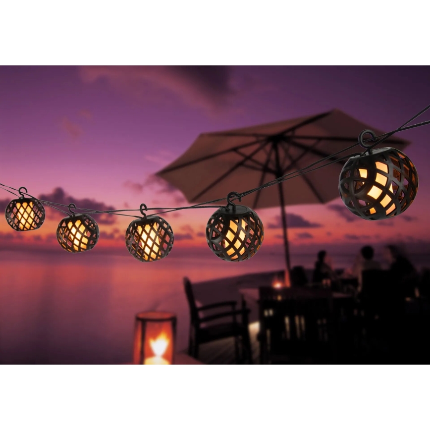 Globo - Cadena decorativa solar LED 98xLED/0,1W/3V 410 cm IP44 600 mAh