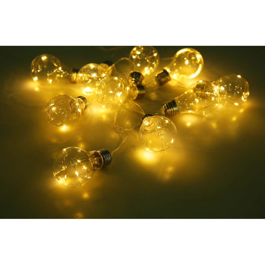 Globo - Cadena solar LED 10xLED/0,06W/3,2V 380 cm IP44 600 mAh