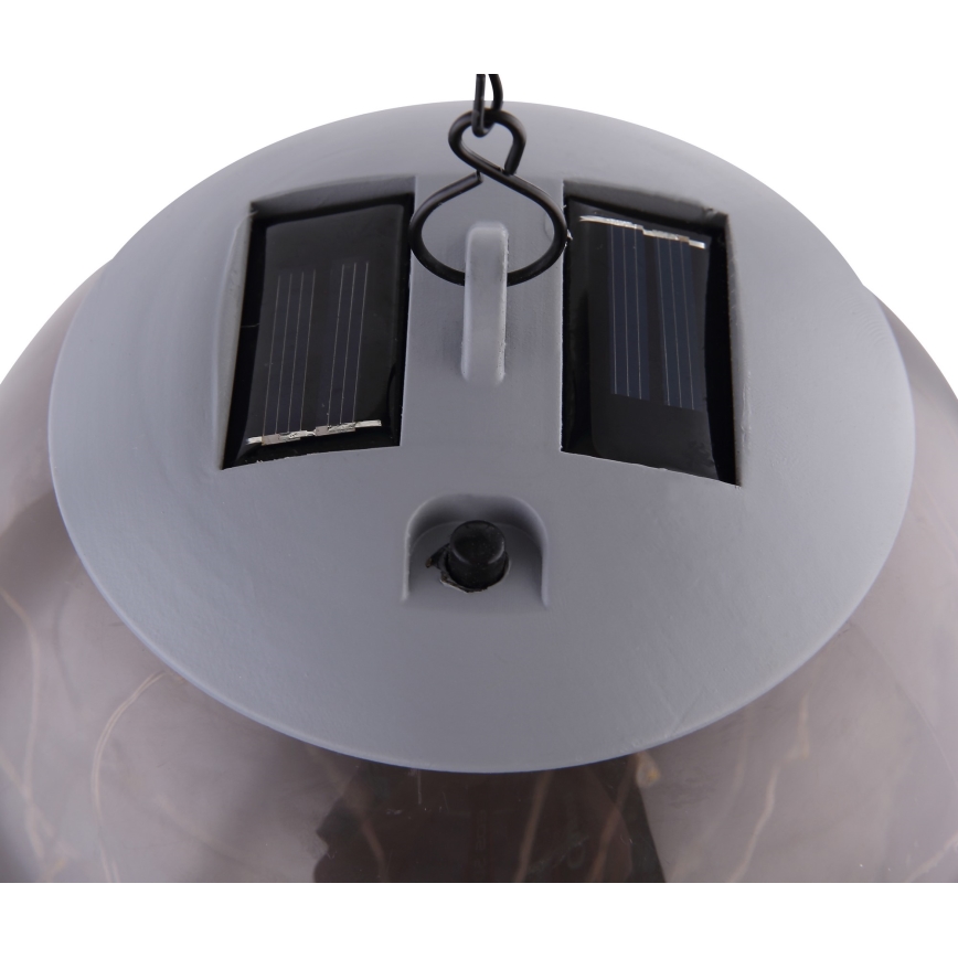 Globo - Lámpara solar LED con cadena 20xLED/0,06W/1,2V diá. 15 cm IP44 600 mAh