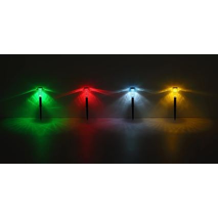 Globo - SET 4x Lámpara solar LED RGB LED/0,05W/3V IP44 150 mAh