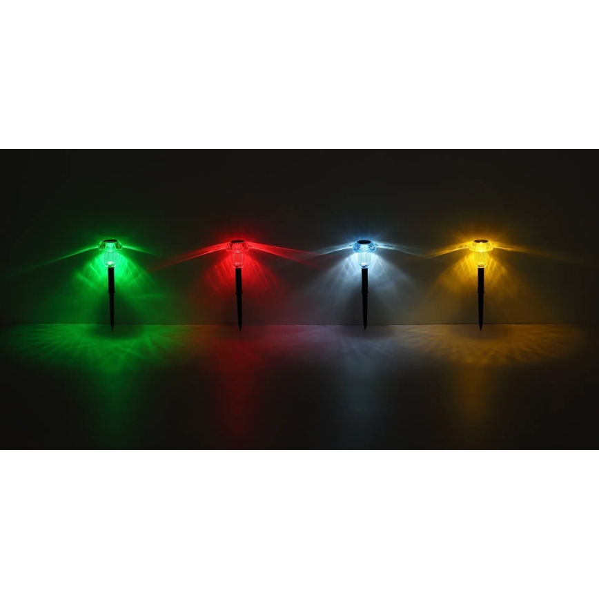 Globo - SET 4x Lámpara solar LED RGB LED/0,05W/3V IP44 150 mAh