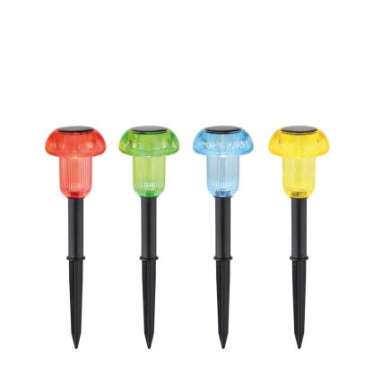 Globo - SET 4x Lámpara solar LED RGB LED/0,05W/3V IP44 150 mAh