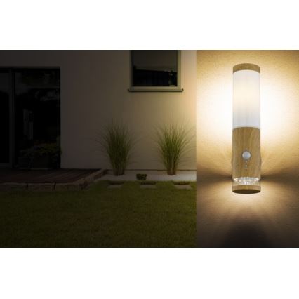 Globo - Aplique de exterior con sensor 1xE27/15W/230V IP44