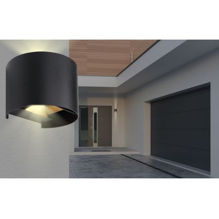 Globo - Aplique LED para exterior 2xLED/3W/230V IP44 negro