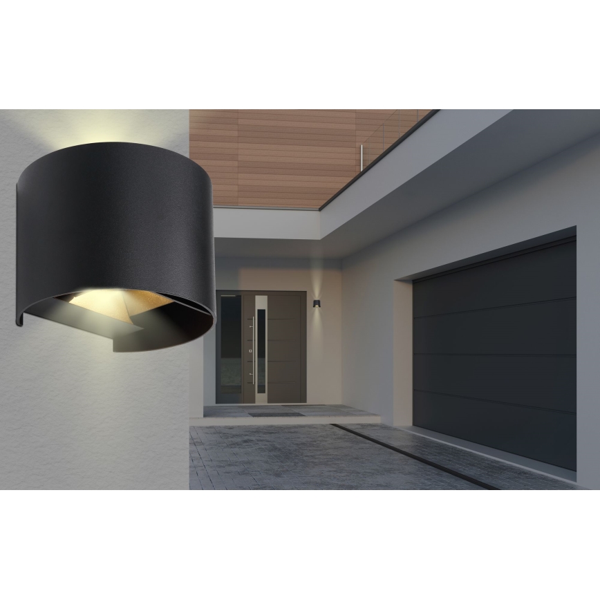 Globo - Aplique LED para exterior 2xLED/3W/230V IP44 negro