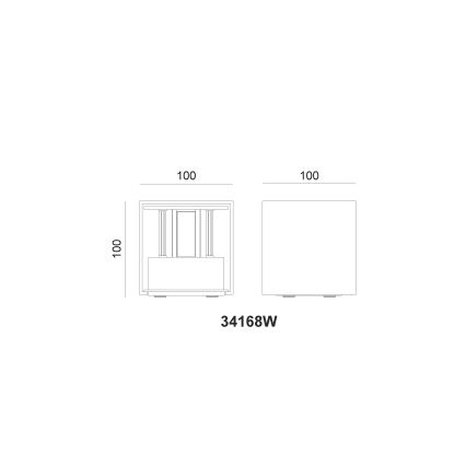 Globo - Aplique LED para exterior 2xLED/3W/230V IP44 marrón