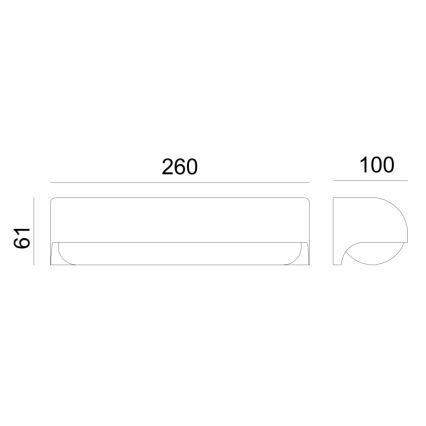 Globo - Aplique LED de exterior LED/10W/230V IP54