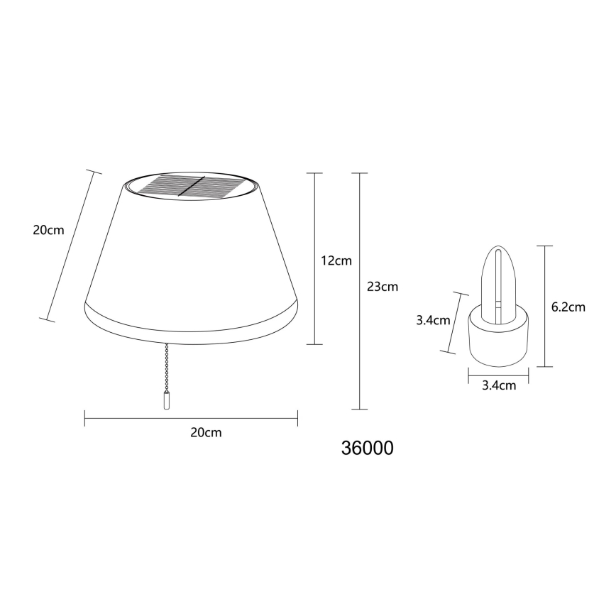 Globo - LED Pantalla para lámpara solar de botella 10xLED/1,5W/3V IP44