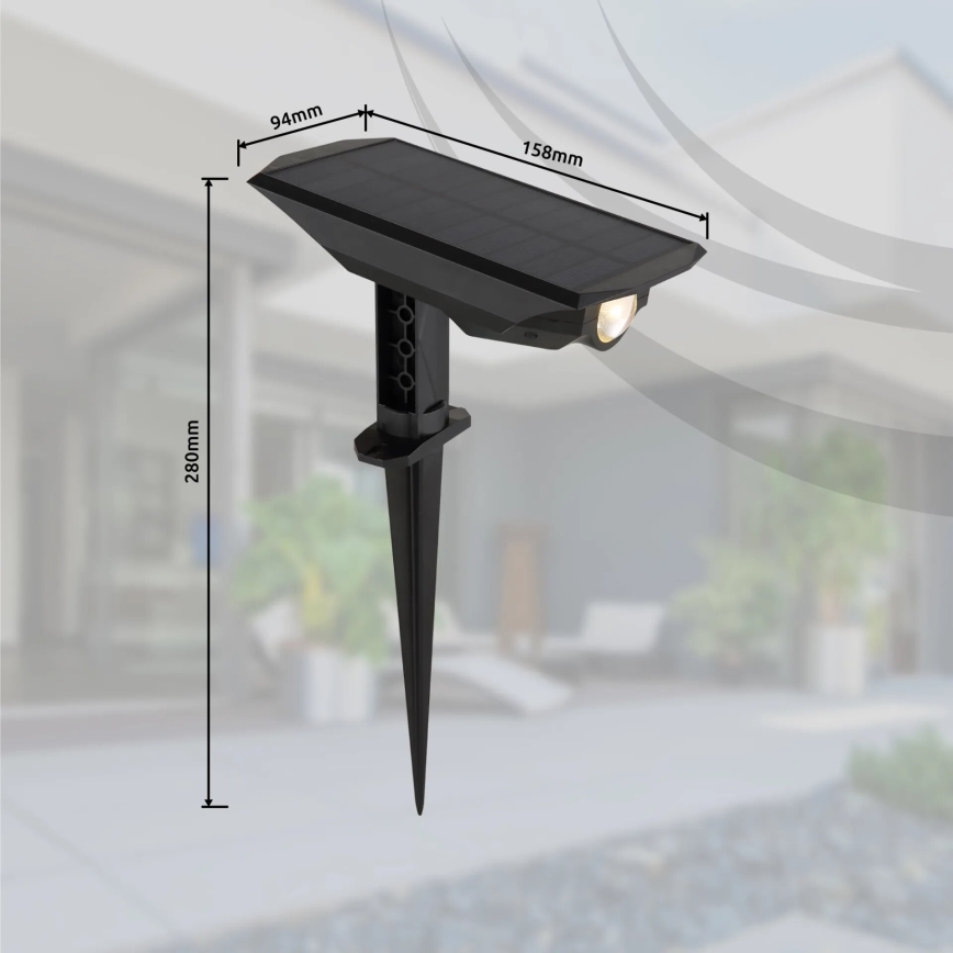 Globo - Lámpara solar LED 2en1 LED/1W/3V IP44