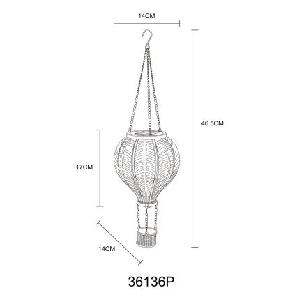 Globo - Decoración colgante solar LED 20xLED/0,5W/3V IP44 globo volante
