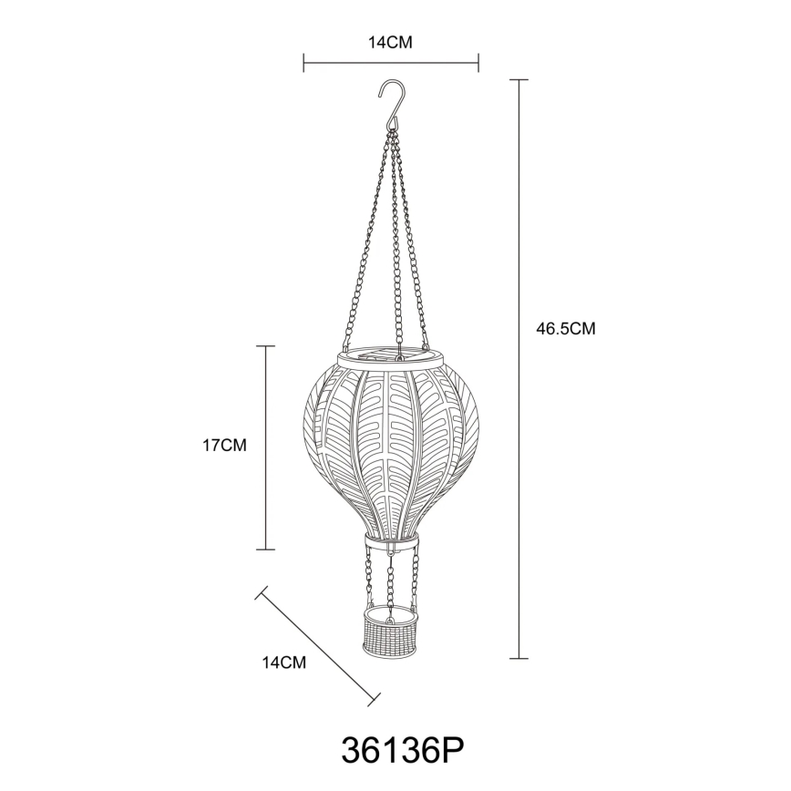 Globo - Decoración colgante solar LED 20xLED/0,5W/3V IP44 globo volante