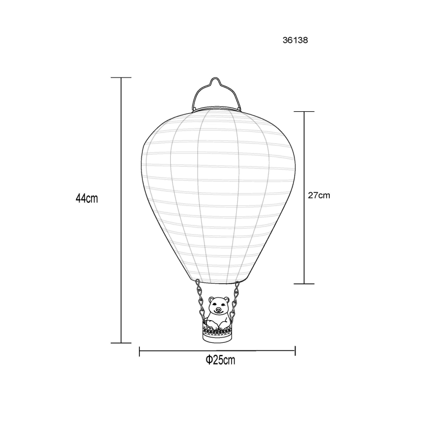 Globo - Decoración colgante solar LED 24xLED/0,06W/3V IP44 globo volante