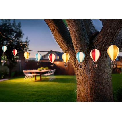 Globo - Cadena solar LED 9xLED/0,06W/3V 390 cm IP44