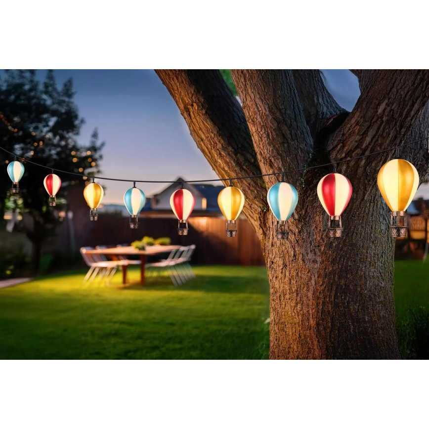 Globo - Cadena solar LED 9xLED/0,06W/3V 390 cm IP44