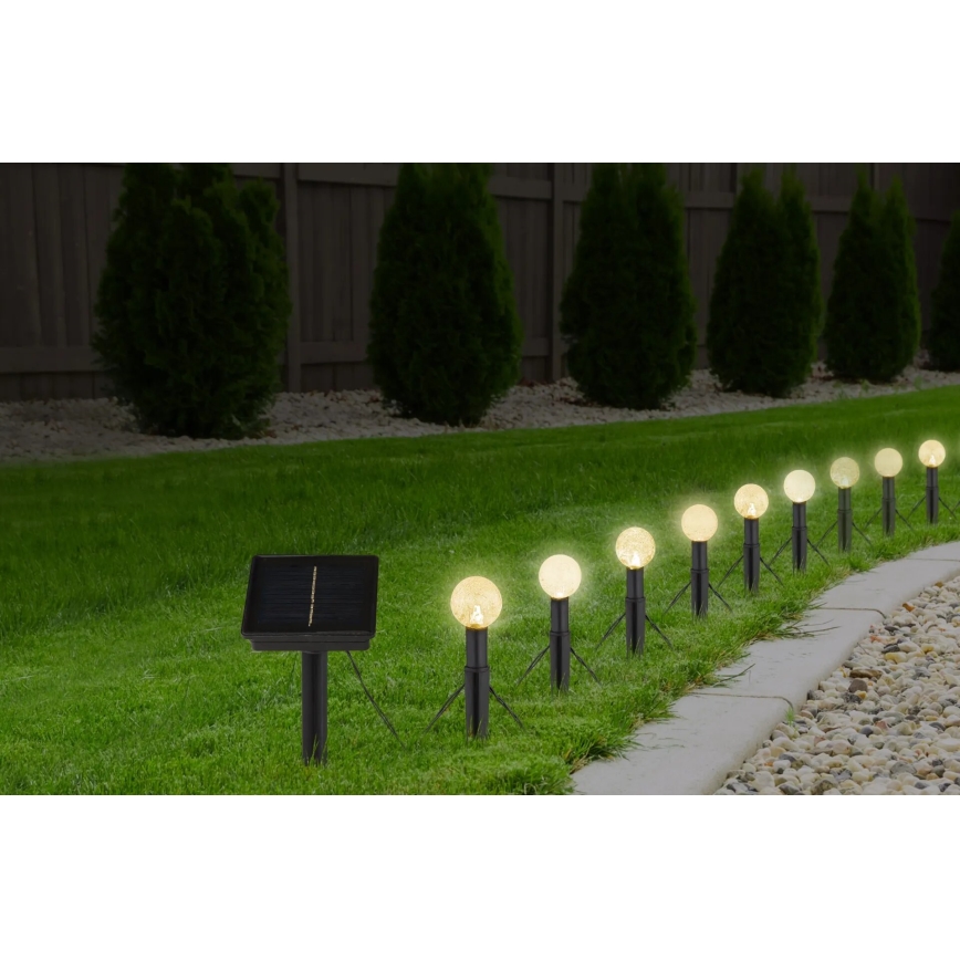 Globo - Cadena solar LED RGB 20xLED/0,06W/3V 770 cm IP44