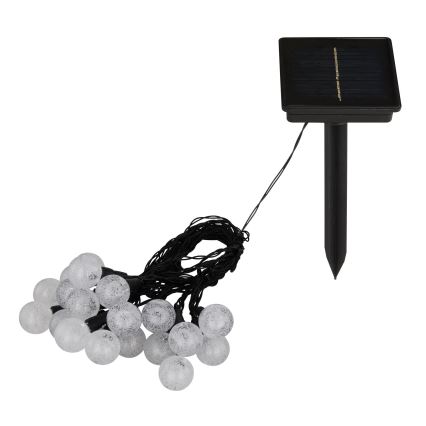 Globo - Cadena solar LED RGB 20xLED/0,06W/3V 770 cm IP44