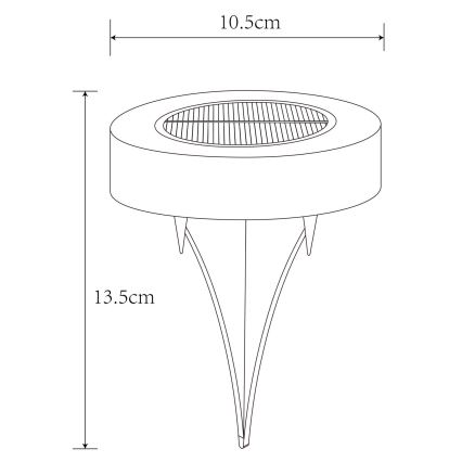 Globo - JUEGO 2x LED Lámpara solar LED/0,8W/3V 3200K IP44