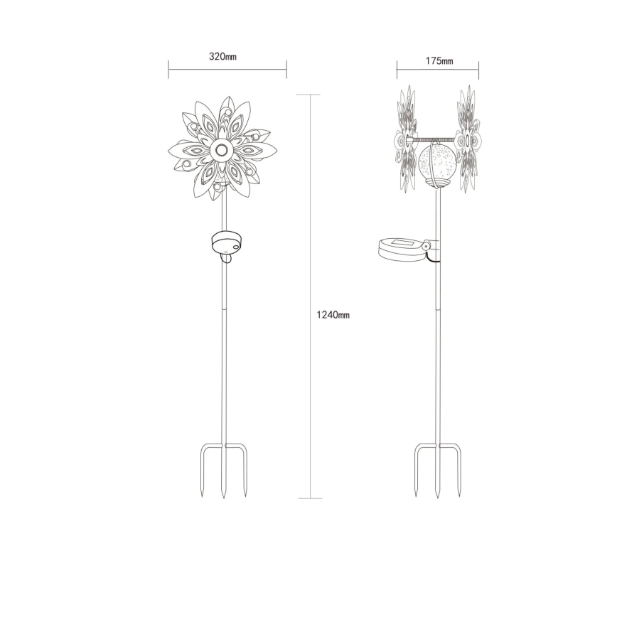 Globo 36578S - Decoración solar LED LED/0,02W/3V IP44