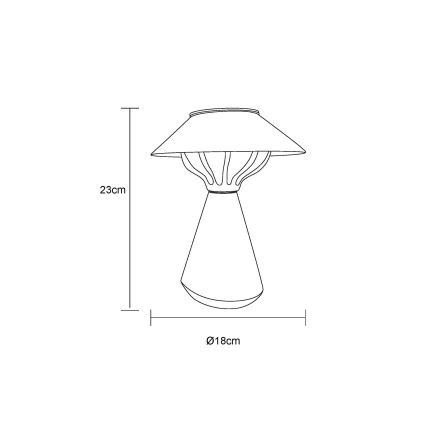 Globo - Lámpara solar LED 10xLED/0,06W/1,2V IP44 negro