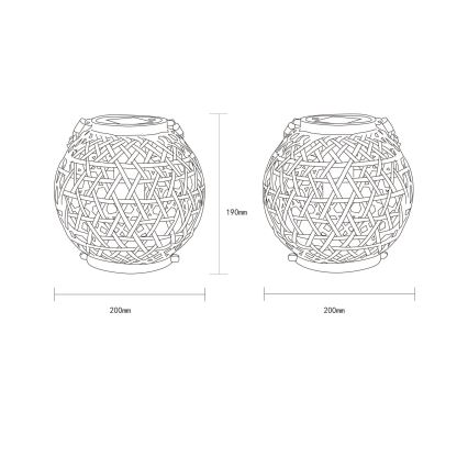 Globo - Lámpara solar LED LED/0,02W/3V IP44 300 mAh