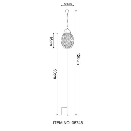 Globo - Lámpara solar LED 3en1 LED/0,06W/3,2V 3000K IP44