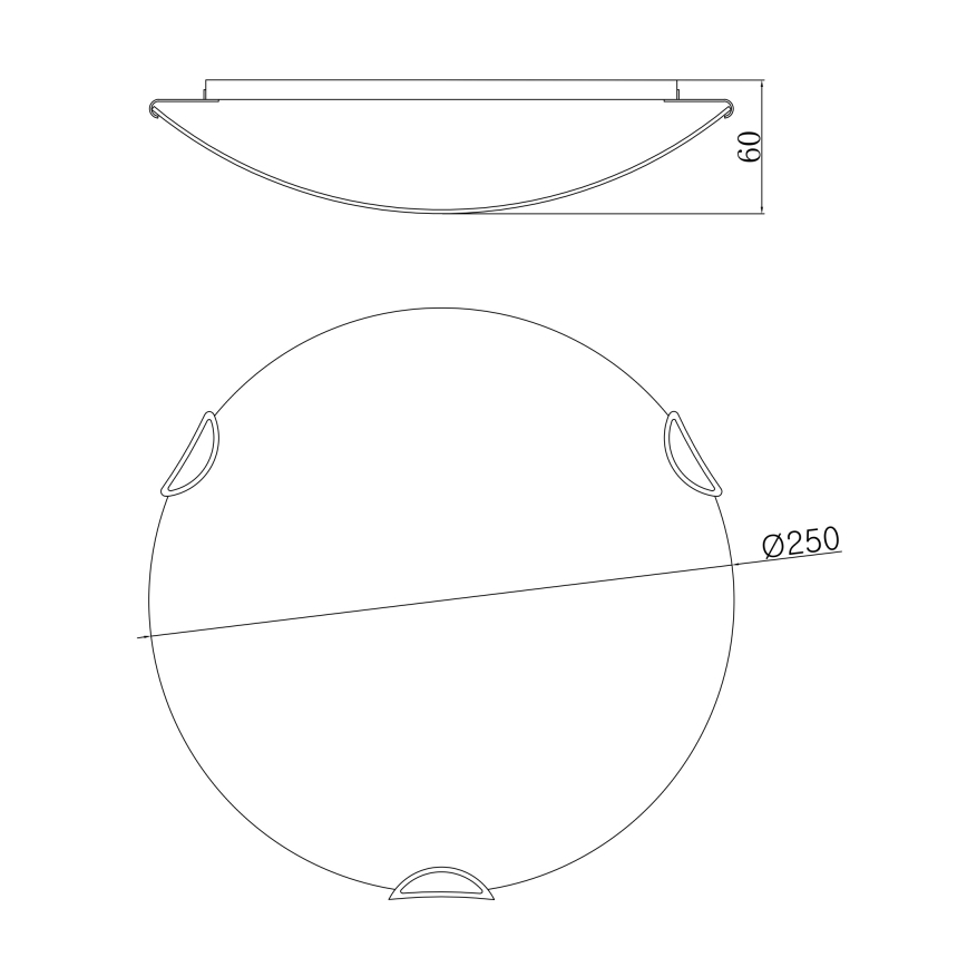 Globo 40402-1 - Plafón CALIMERO I 1xE27/60W/230V