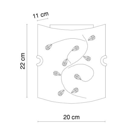 Globo 40404W - Aplique BURGUNDY 1xE27/60W/230V