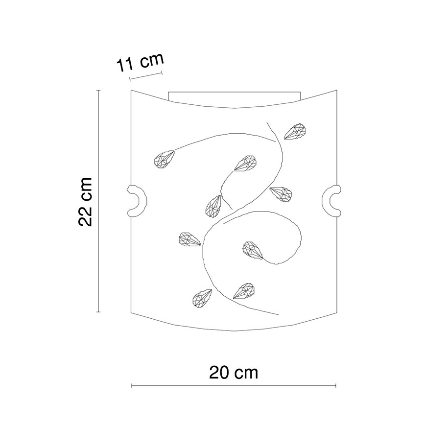 Globo 40404W - Aplique BURGUNDY 1xE27/60W/230V