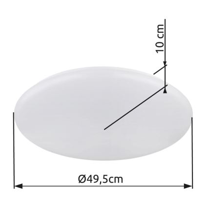 Globo - Plafón LED LED/24W/230V diá. 49,5 cm blanco