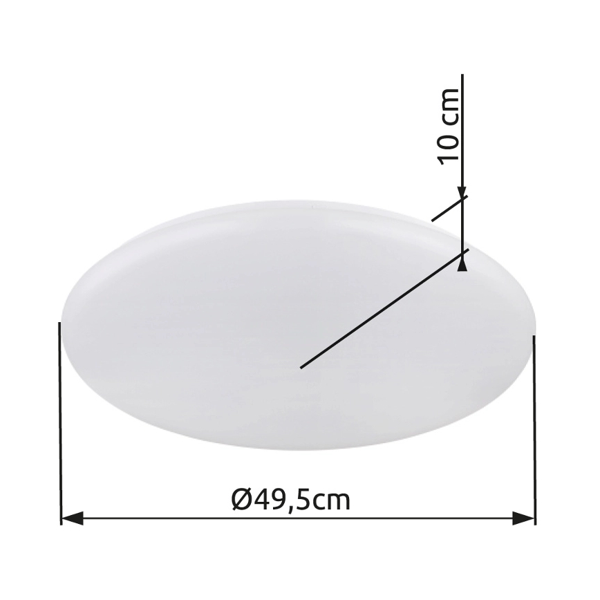 Globo - Plafón LED LED/24W/230V diá. 49,5 cm blanco