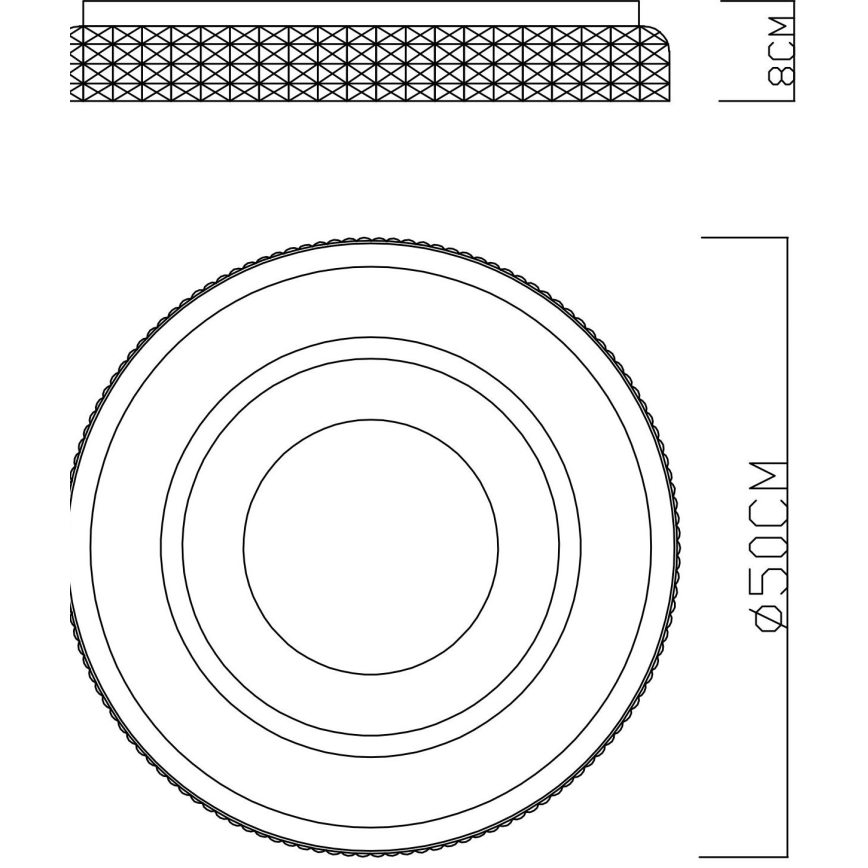 Globo - Plafón LED regulable LED/52W/230V 2700-6000K + control remoto