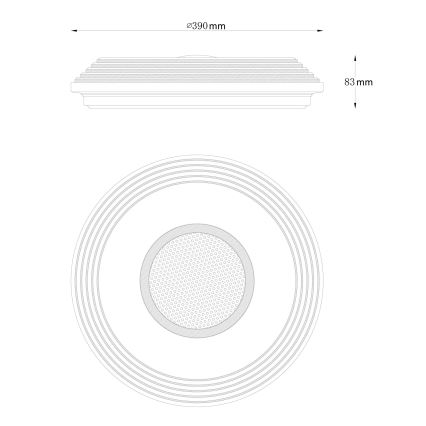 Globo - Plafón LED regulable LED/24W/230V 2700-6500K + mando a distancia