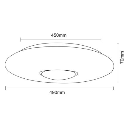 Globo - Plafón regulable RGBW LED/40W/230V 3000-6500K + mando a distancia