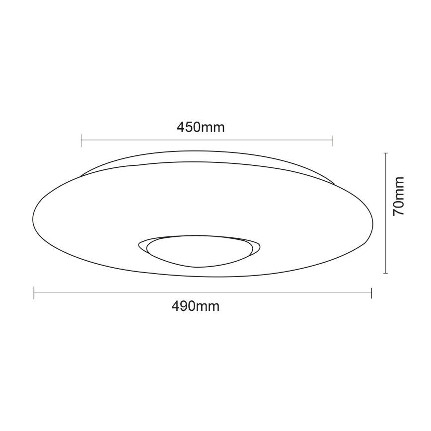 Globo - Plafón regulable RGBW LED/40W/230V 3000-6500K + mando a distancia