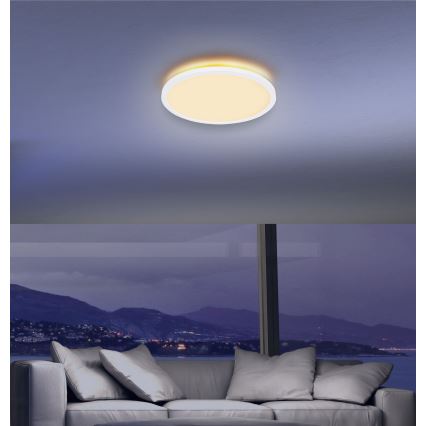 Globo - Luz de techo LED regulable para baño LED/18W/230V diá. 29,4 cm IP44 blanco